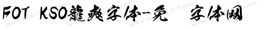 FOT KSO龍爽字体字体转换